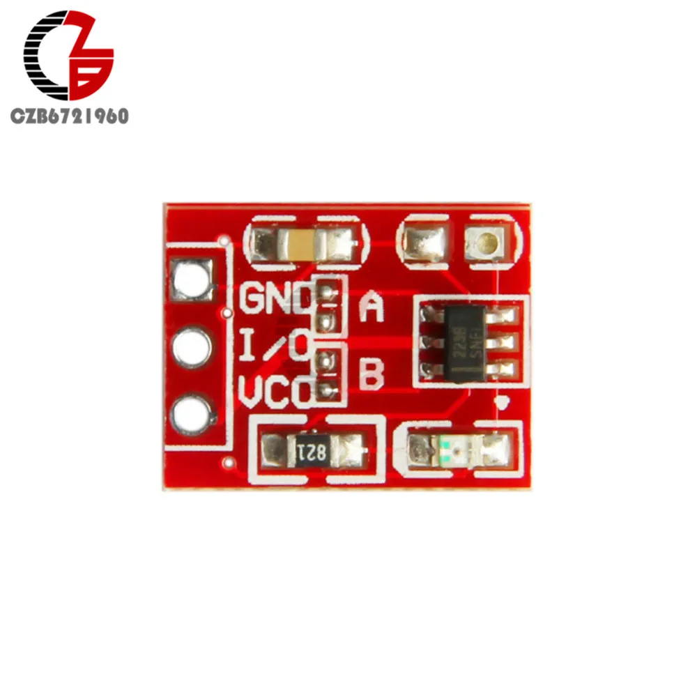 

10Pcs TTP223 Touch Switch Sensor Module Touching Key Button 2.5-5.5V Capacitive Switches Self-Locking Jog for Arduino