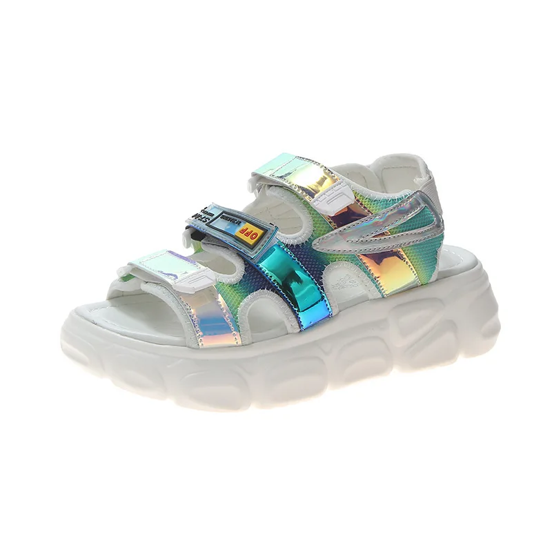 

2019 Summer Women's Shoes Flats beach Breathable sandals Platform sandals Mixed colors student Runing shoes Open toe EUR35-39