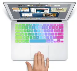 Радуга силиконовая клавиатура чехол для Apple MacBook Air Pro Retina 13 15 17 защитный наклейки mac book ноутбука кожи плёнки