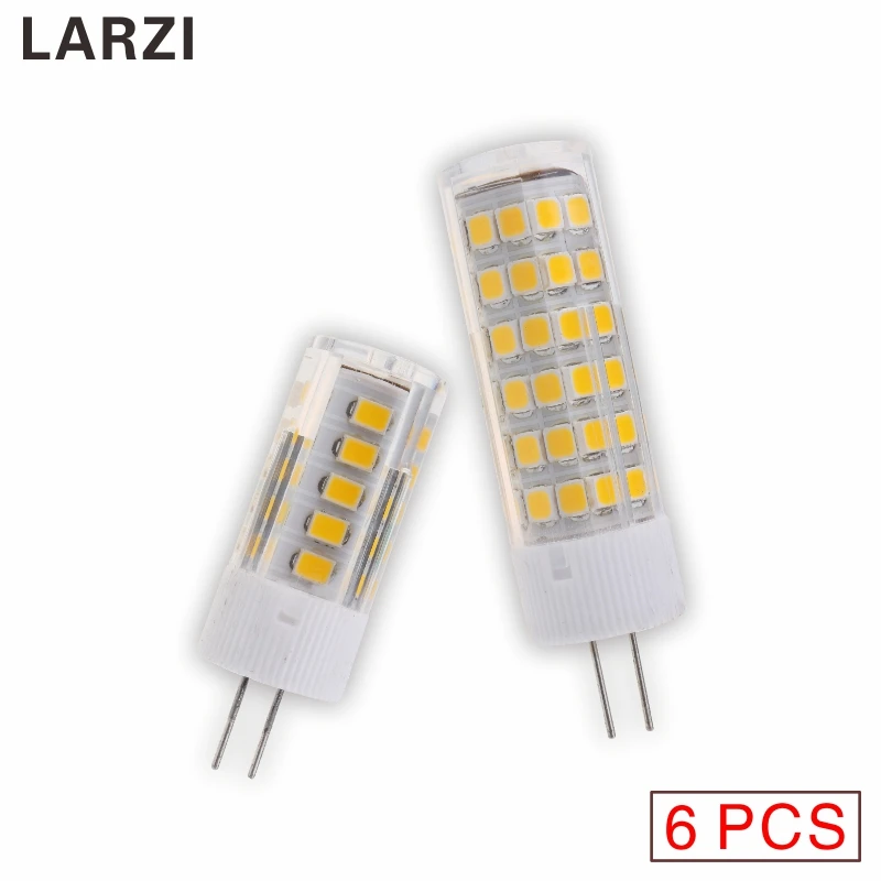 LARZI 6 шт. G4 AC 220 В светодиодный светильник 3 Вт 4 Вт 5 Вт 7 Вт 2835 SMD лампада лампа высокого качества Освещение Заменить галогенные лампы G4 для люстры