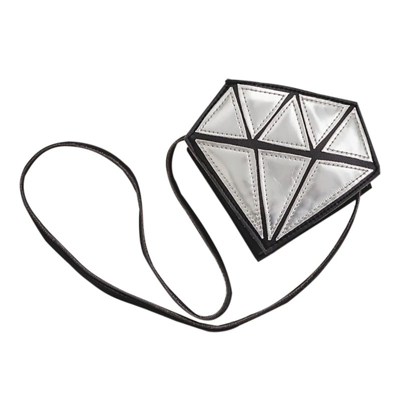 Милая Детская сумка в форме бриллианта, 1 шт. модная детская сумка-мессенджер из искусственной кожи для девочек