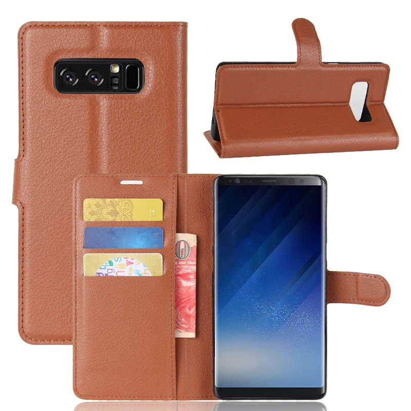 10 шт. флип-чехол из искусственной кожи личи для samsung Galaxy S10 5G E S9 S8 Plus Note 10 9 8 A10S A20S M30S держатель с отделением для карт