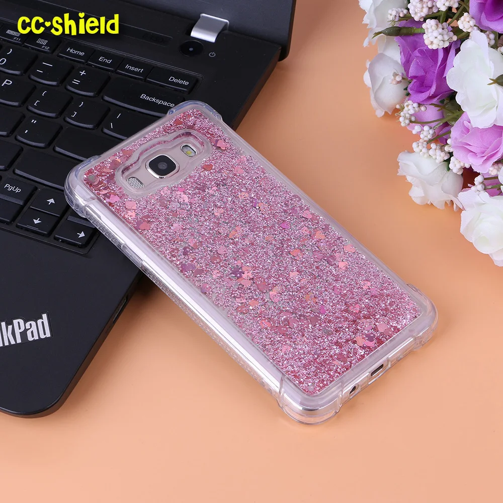 TPU Case for Samsung Galaxy J7 2016 J710FN SM-J710FN J710FN/DS SM-J710FN/DS Dynamic Flow Liquid Flash Crystal Clear Back Cover |