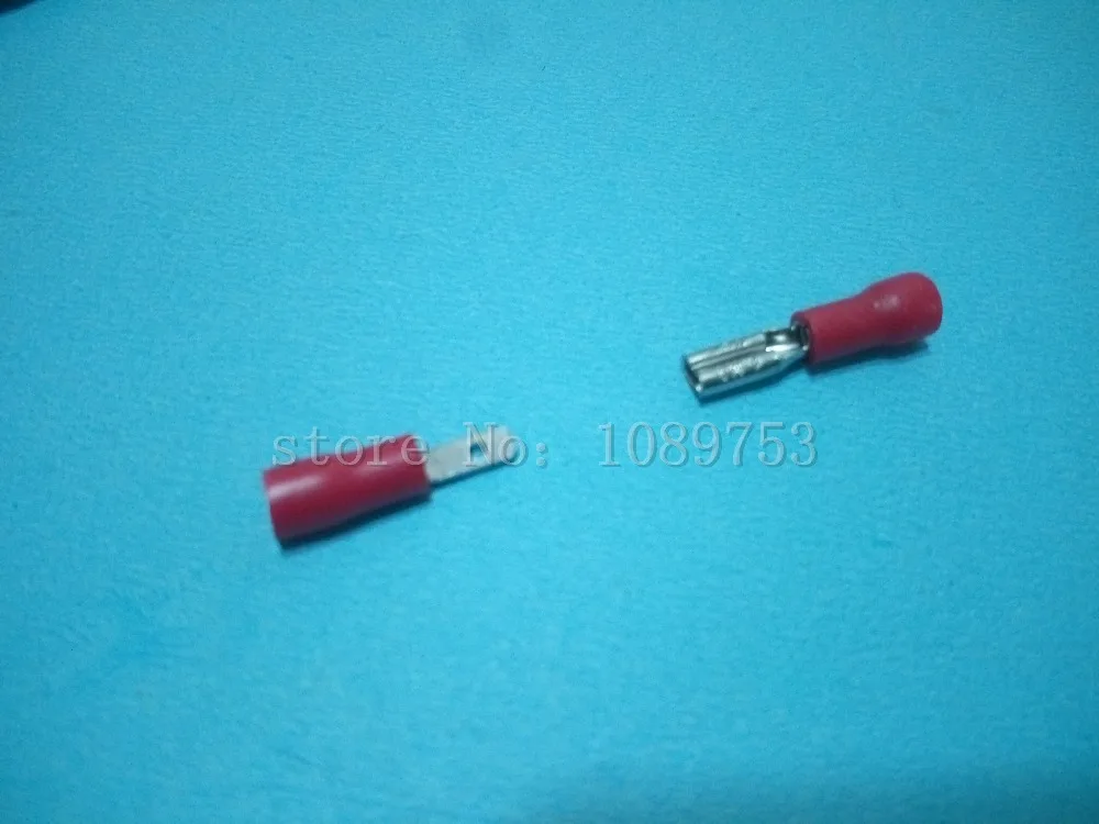 

50pcs Red 2.8mm Spade Crimp Terminal 2.8 mm Male Female Pre Insulated Electrical Connectors for 16AWG - 14AWG Wire