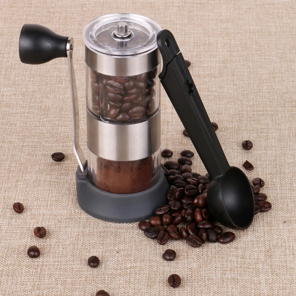 

Portable Manual Coffee Grinder Coffee Maker Bean Mill with Ceramic Grinding Core Brush Spoon Kitchen Tool