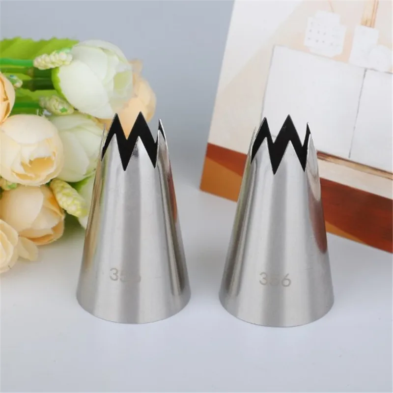 

1Pcs #356 Icing Piping Nozzles Premium 304 Stainless steel Cake Cream Decoration Tips Pastry Nozzles Kitchen Banking tools
