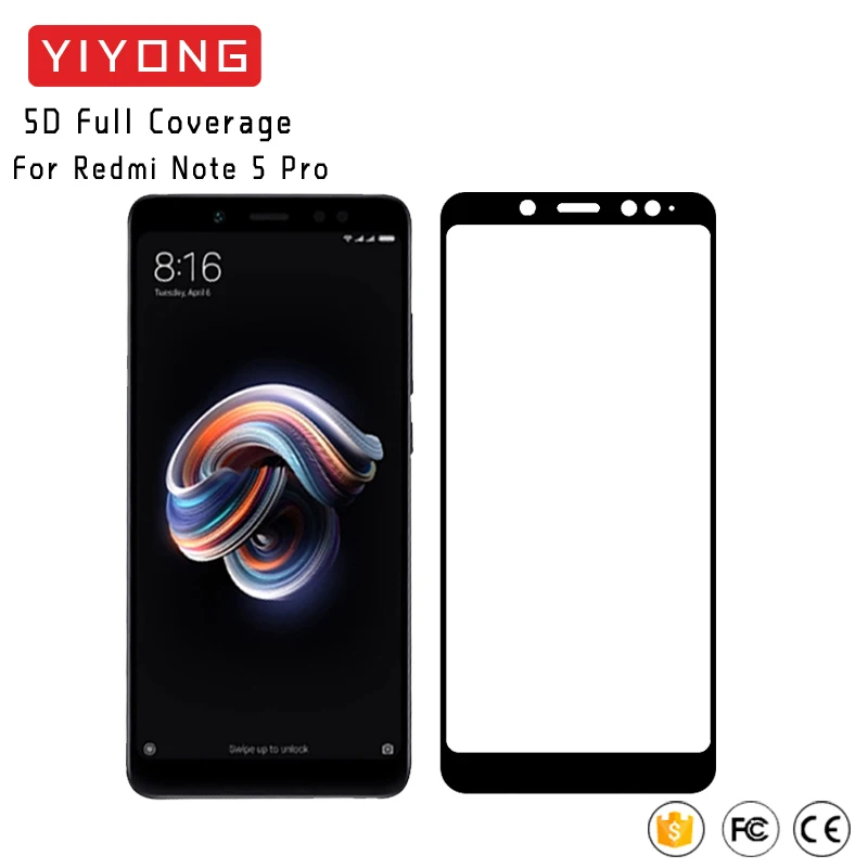 

YIYONG Full Cover For Xiaomi Redmi Note 7 Pro Glass Redmi Note 6 Pro Tempered Glass For Xiaomi Redmi Note 5 Pro Screen Protector