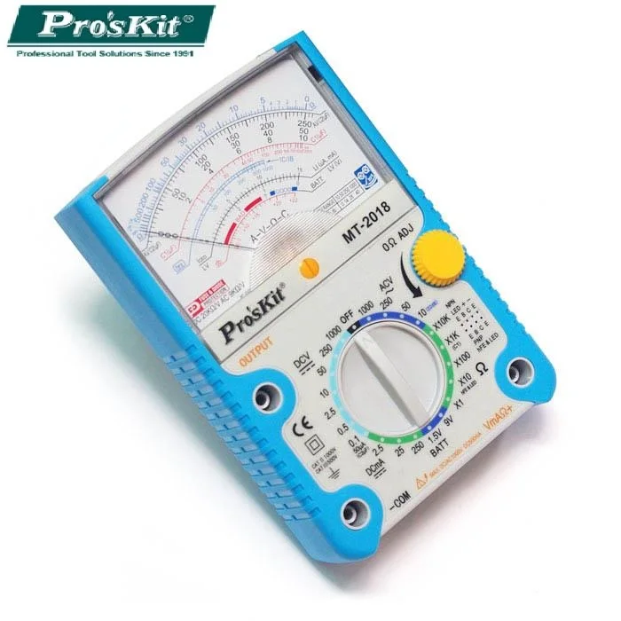 

Free Shipping MT-2018 Pro'skit Protective Function Analog Multimeter Safety Standard Professional Ohm Test Meter Tester Analog