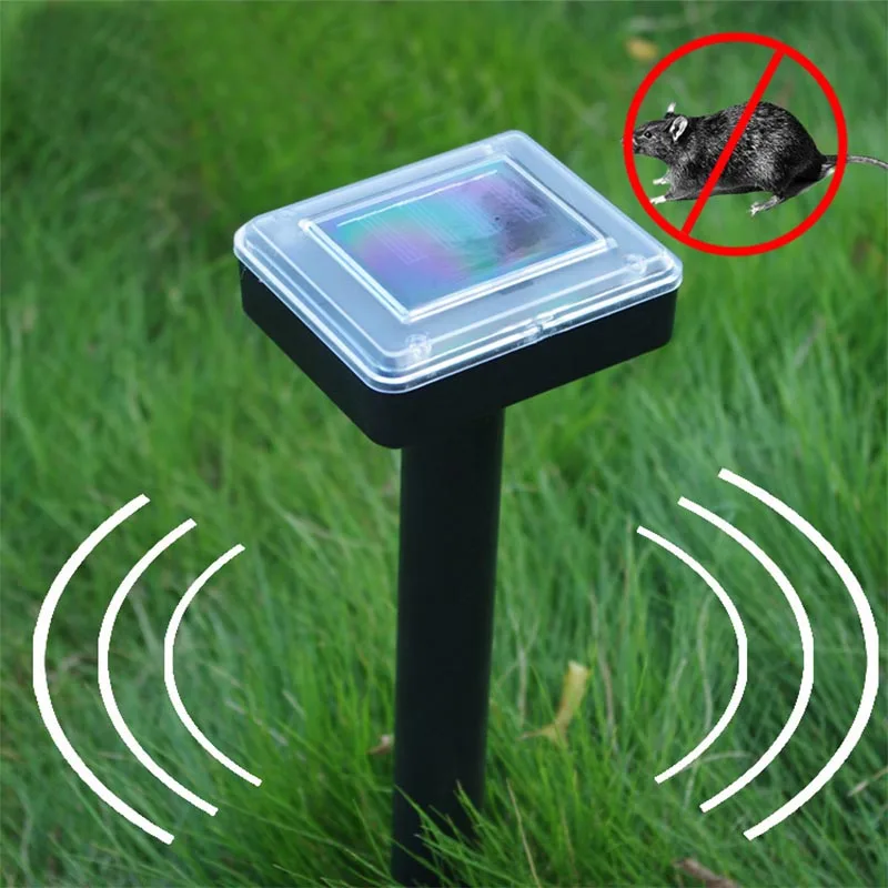 

Outdoor Solar Power Ultrasonic Mole Snake Bird Mosquito Mouse Ultrasonic Pest Repeller Control Garden Yard