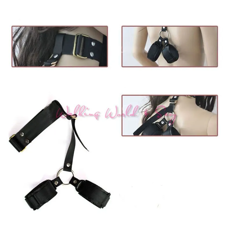 Female Hands Neck Connecting Bondage Restraints Bondage Collar Fetish Bondage Sex Toys For Women Erotic Toys Cosplay Wrist Cuffs (4)