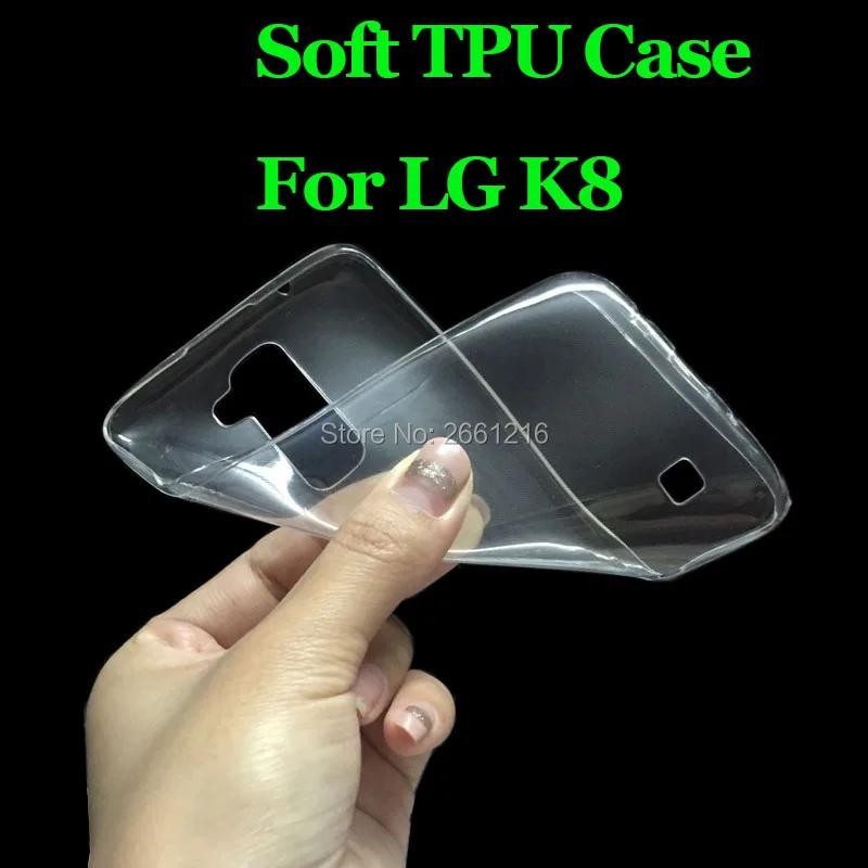

For LG K8 Ultra Thin Soft TPU Silicon Gel Transparent Case Back Cover For LG K8 Lte K350 K350E K350N K8 5.0"
