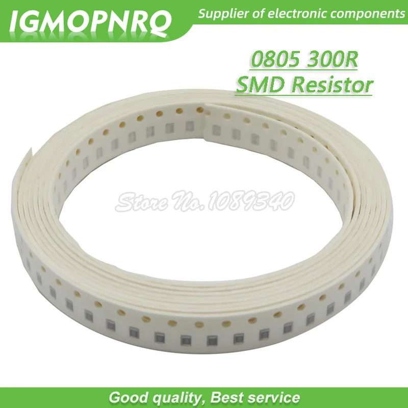 

300 шт. 0805 SMD резистор 300 Ом Чип резистор 1/8 Вт 300R Ом 0805-300R