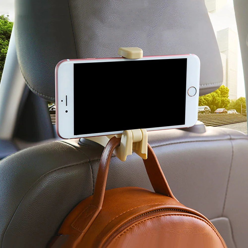 Universal Multifunctional Car Back Seat Hook Mobile Phone Holder Car