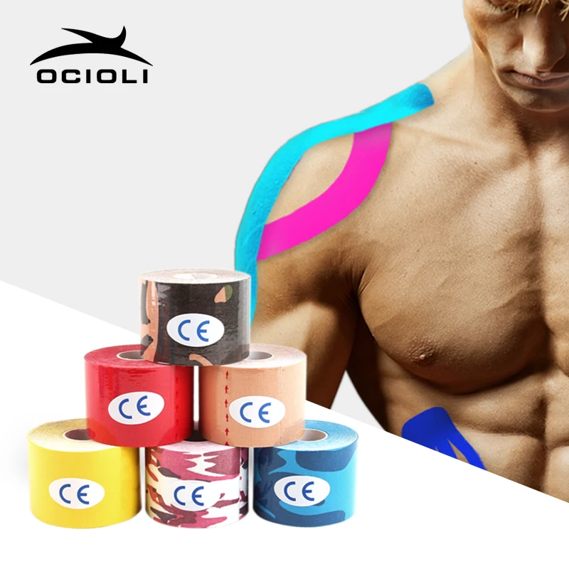 

6 Pcs 5CM*5M Camouflage Kinesiology Tape Knee Elbow Arm Leg Ankle Protector Muscle Ache Elastic Bandage Kinesio Sport Taping