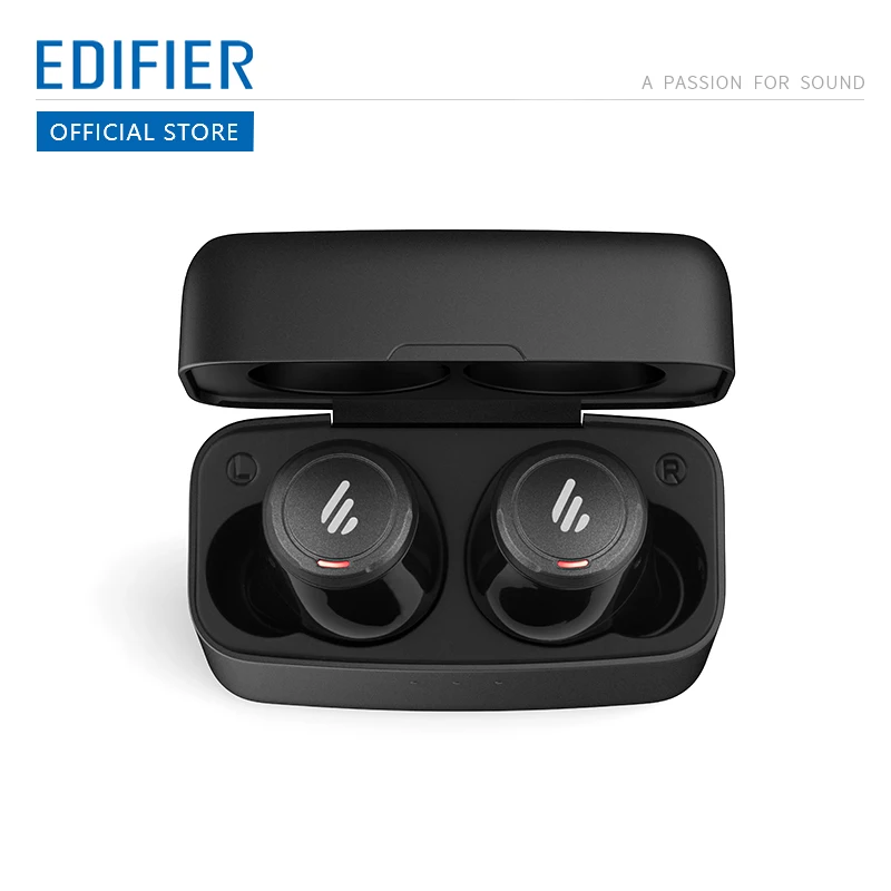 

EDIFIER TWS5 True Wireless Stereo Earbuds Bluetooth V5.0 aptX audio decoding IPX5 Waterproof Touch control up to 32hrs playtime