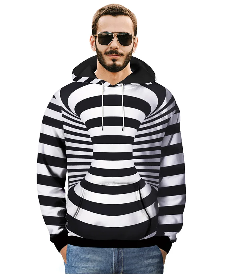 3D Hoodies Men Striped 3D printed hoodie Novelty Hoody Sweatshirt Fashion Pullover Tracksuits Streetwear Harajuku Tops Hipster
