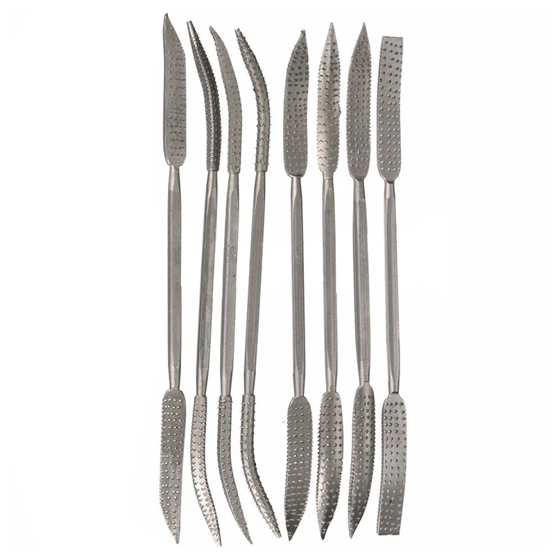 8 шт. набор 200 мм ремесла Riffler Rifler дерево Rasp файл двойной конец грубой +