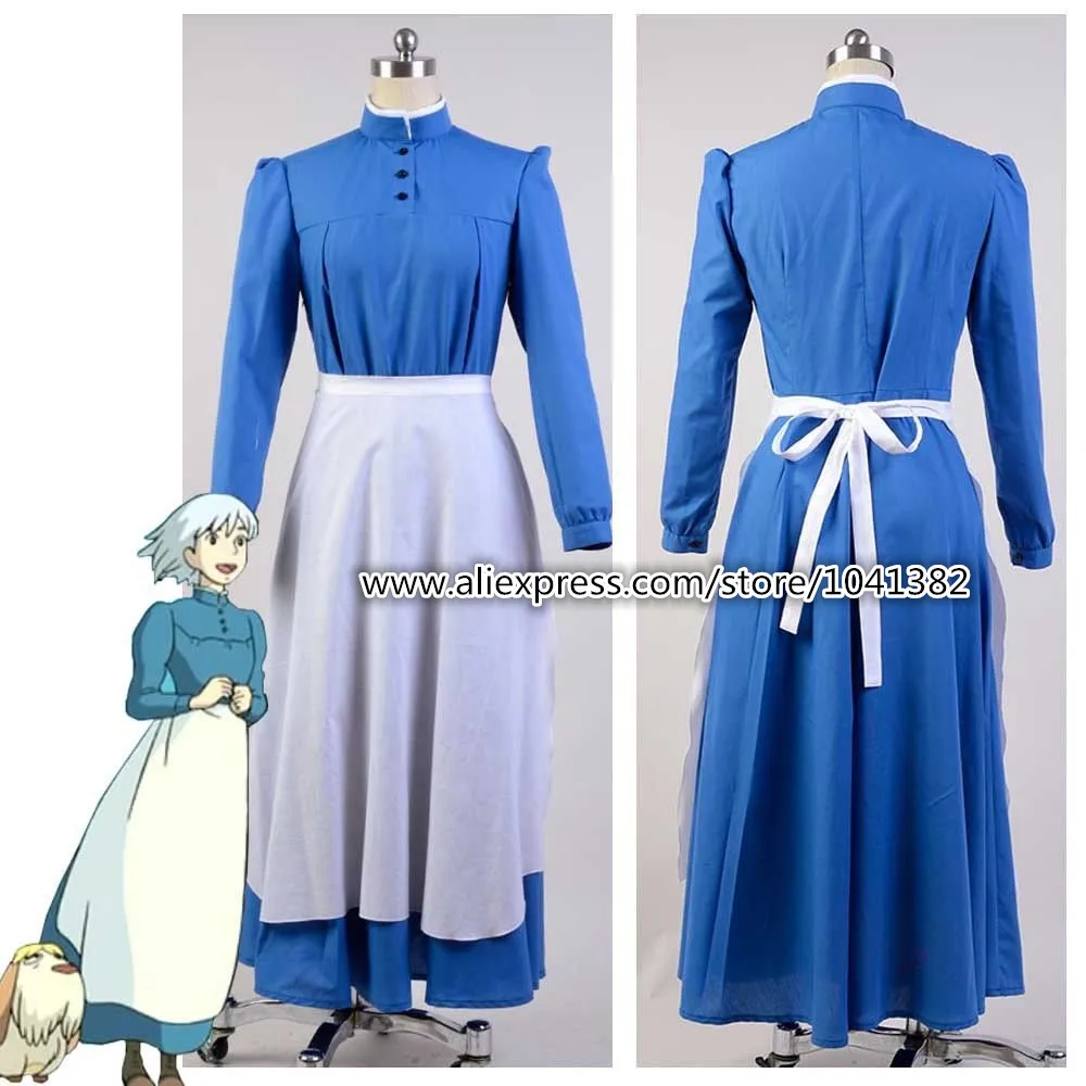 

Free Shipping Howl's Moving Castle Sophie Hatter Dress Custom-made Cosplay Costume