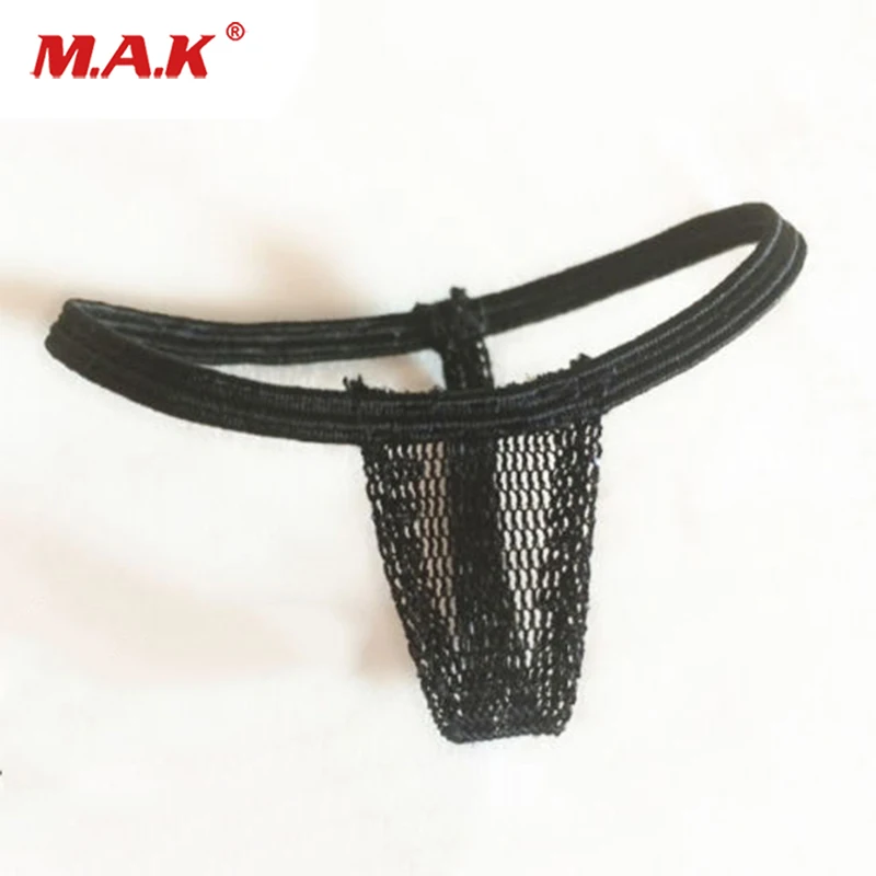 

customize 1/6 scale female woman girls black underpants underwear sexy mesh briefs for 12'' PH HT verycool body action figures