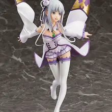 Re Zero Emilia фигурки 1/7 Scele Pre-Paind коллекционные игрушки 22 см