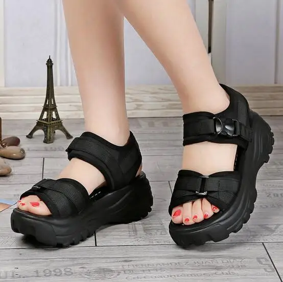 

Sandals female 2019 summer new thick platform wedge with muffin with casual Roman sandals