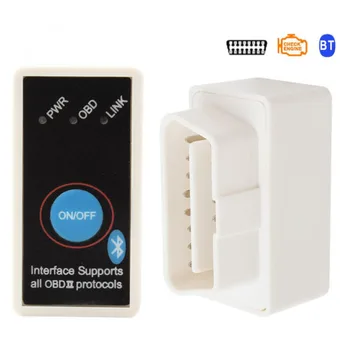 

Newly Power Switch ELM327 Bluetooth V2.1 MINISize OBD/OBD2 Diagnostic Scanner V2.1 Wireless Android Torque ELM 327 Switch Buttom