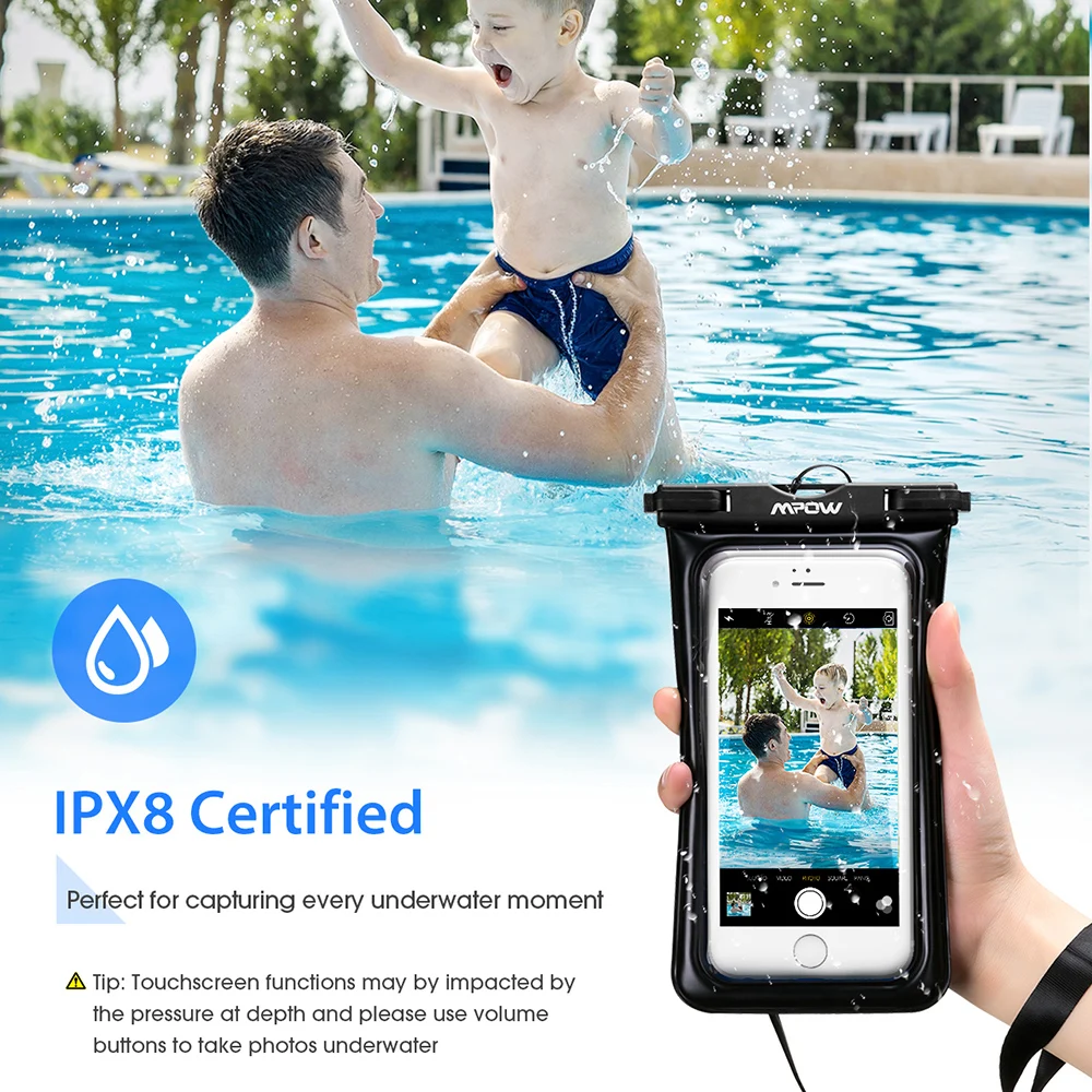 2 пакета Mpow 6 5 дюймов IPX8 водонепроницаемый чехол Универсальный для телефона сумка