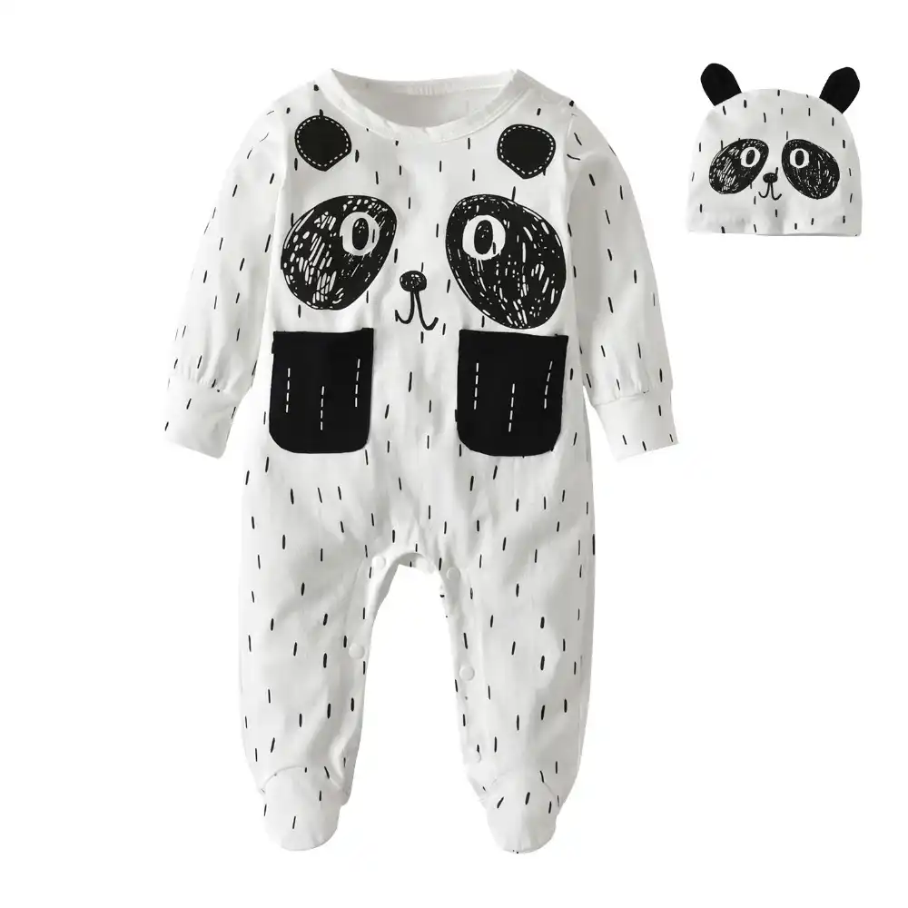 panda romper baby