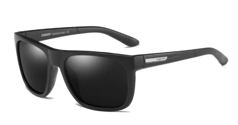 DUBERY солнцезащитные очки мужские Поляризованные Вождения оттенки солнцезащитные очки для мужчин квадратный цвет зеркало роскошный бренд