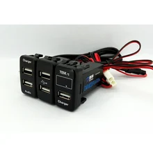 USB зарядное устройство аудио разъем напряжение выход температура в дисплее температура VOL. V TEM для Toyota Fj CRUISER Previa 2004 VIGO Camry
