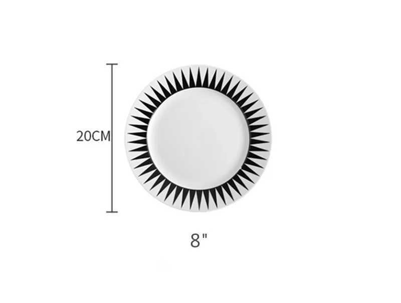Stylish and simple striped plate (14)