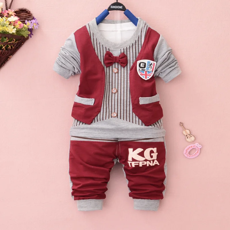 

Anlencool 2017New Arrival Coat New Kids Fall Baby Clothing Korean Version Of The Cotton Tie Boy Suit Clothes boys Set Shipping