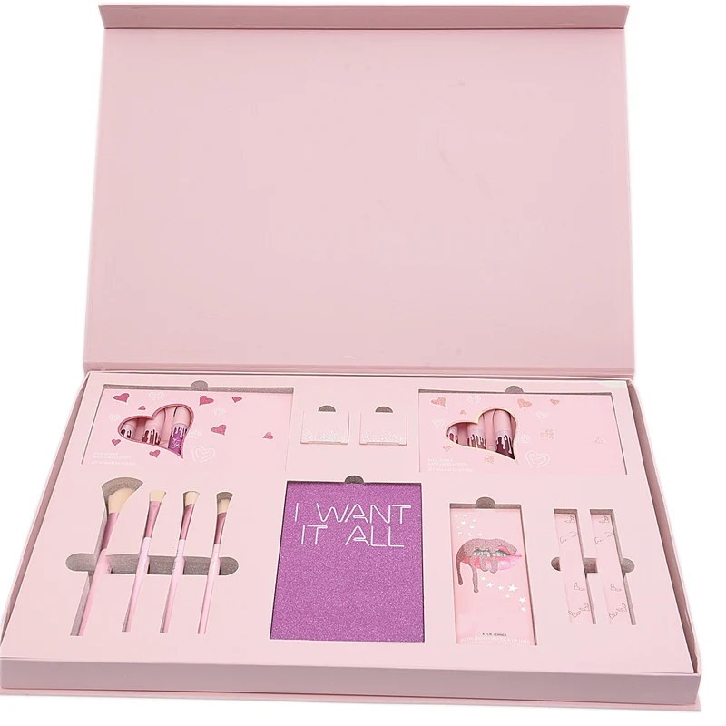 

Brand Jenner Valentine's Day Collection Makeup Maquiagem Profissional Completa Lipgloss Powder Eyeshadow Palette Pallete Sombras