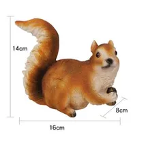 1 шт. коричневый садовый орнамент наружная Смола Белка фигурки животных садовая статуя наружные украшения для двора