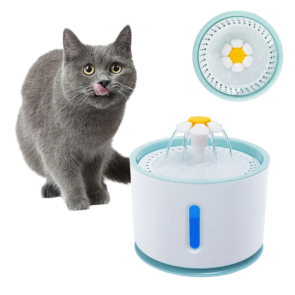 Домашние животные Кошка фонтан автоматическая поилка для кошек диспенсер большая поилка кошка Автоматический Питатель фильтр для питья - Цвет: blue