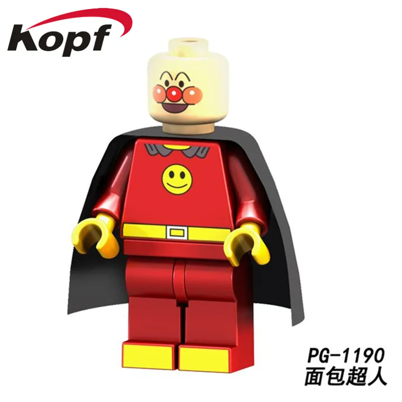 

Single Sale Super Heroes Zombie Anpanman One Punch-Man Cyclops Omino Snake Undead Building Blocks Best Children Gift Toys PG1190
