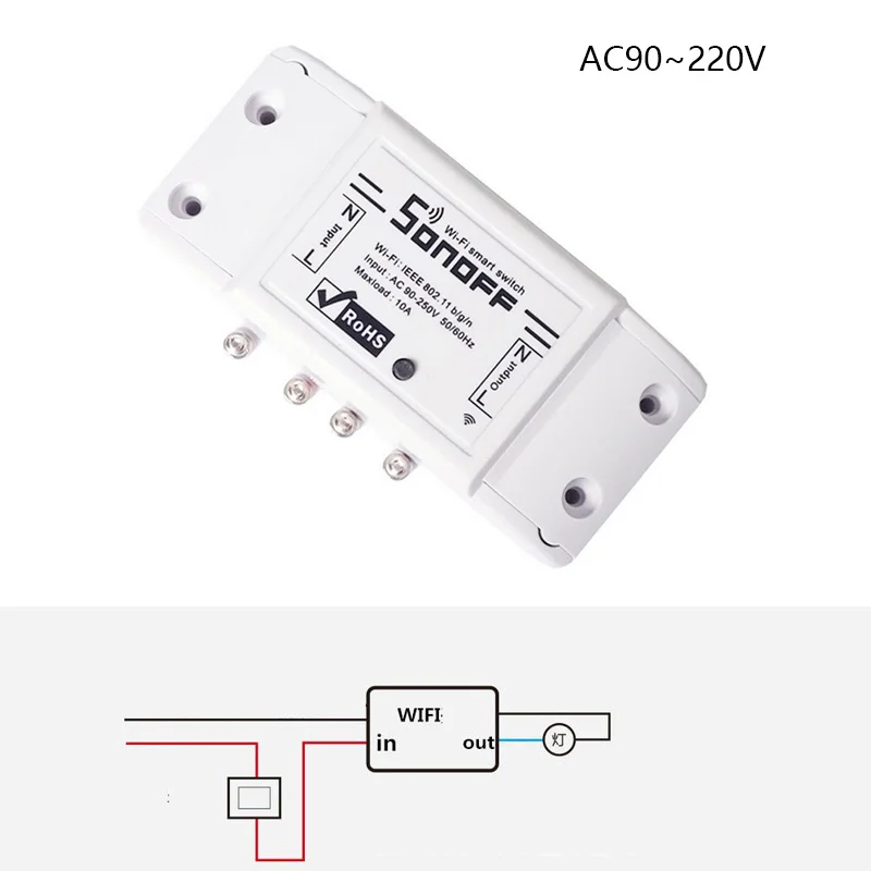 Wifi Smart Switch AC 90-220V Универсальный Модуль Автоматизации умного дома таймер Wifi Пульт дистанционного управления Переключатель ВКЛ/ВЫКЛ беспроводной Таймер