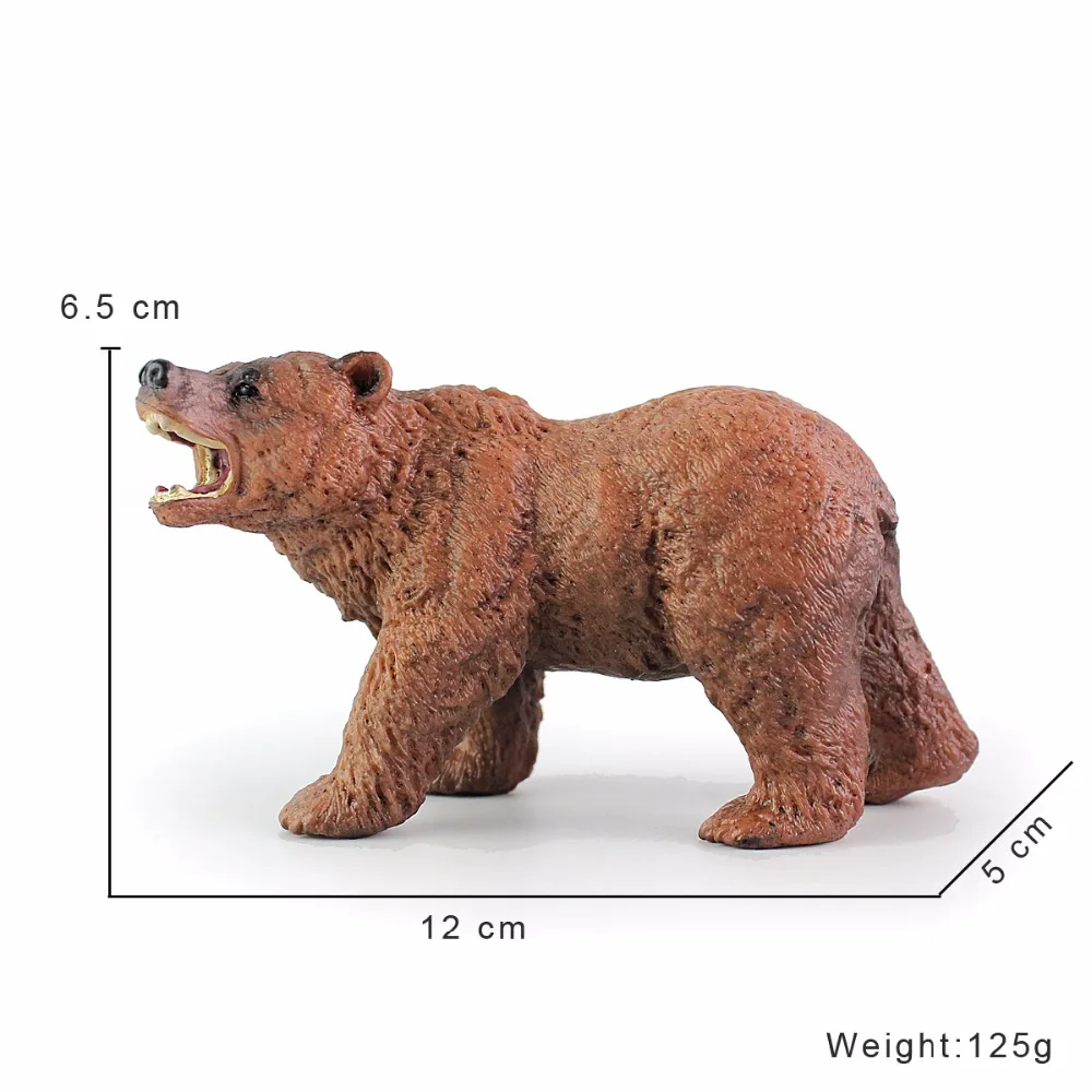 Simulation Zoo Tierkopf Modell Handpuppe Kinder Weihnachtsgeschenk Bär 
