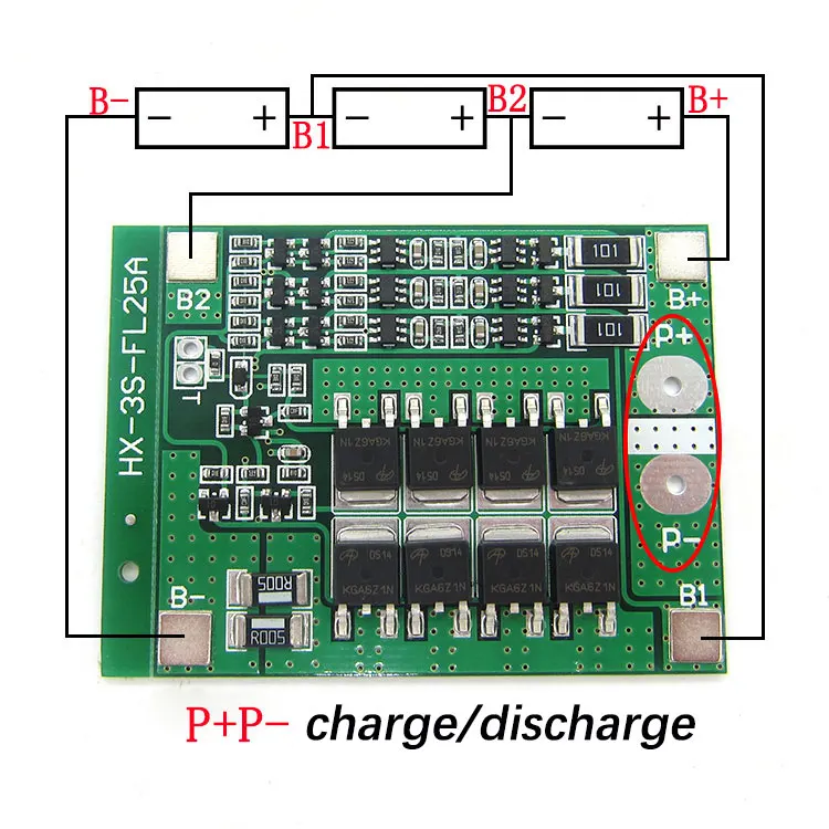 Защитная плата для аккумуляторов 3S 25A Li Ion 18650 BMS PCM bms pcm с переключателем