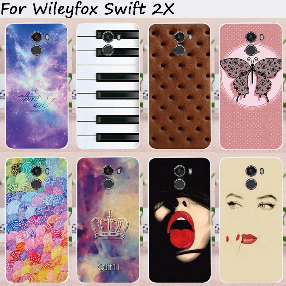 

Ojeleye Mobile Phone Cases For Wileyfox Swift 2X 5.2 Inch Cover Case Soft TPU Sexy Girl Lips DIY Painted Bags Skin Shell Hood