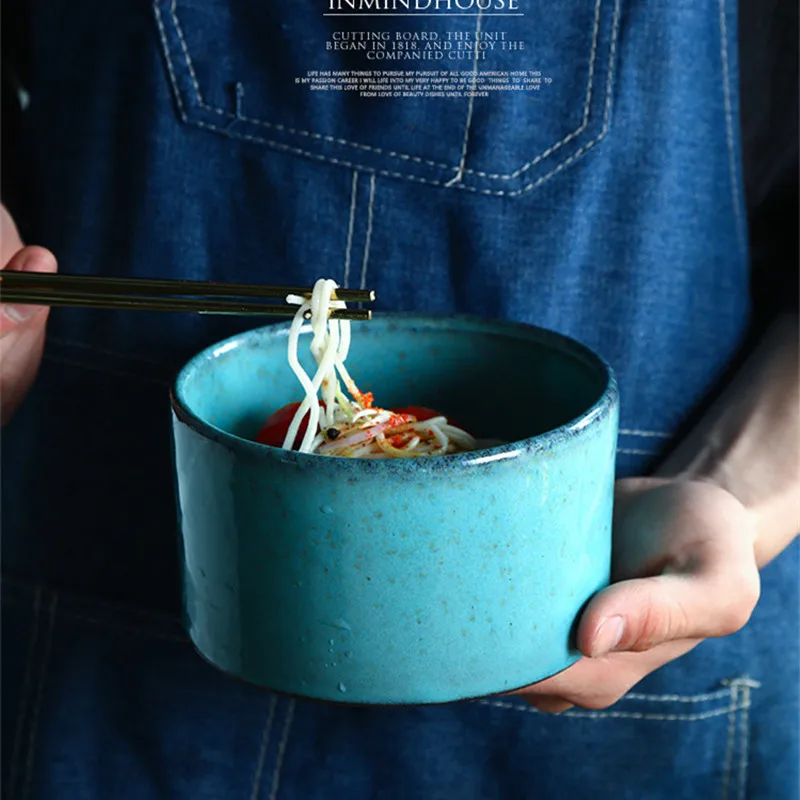 Steamed Egg Bowl Household Rice Bowl Ceramic Tableware Creative Porcelain Salad Dish Eating Bowl 1pc