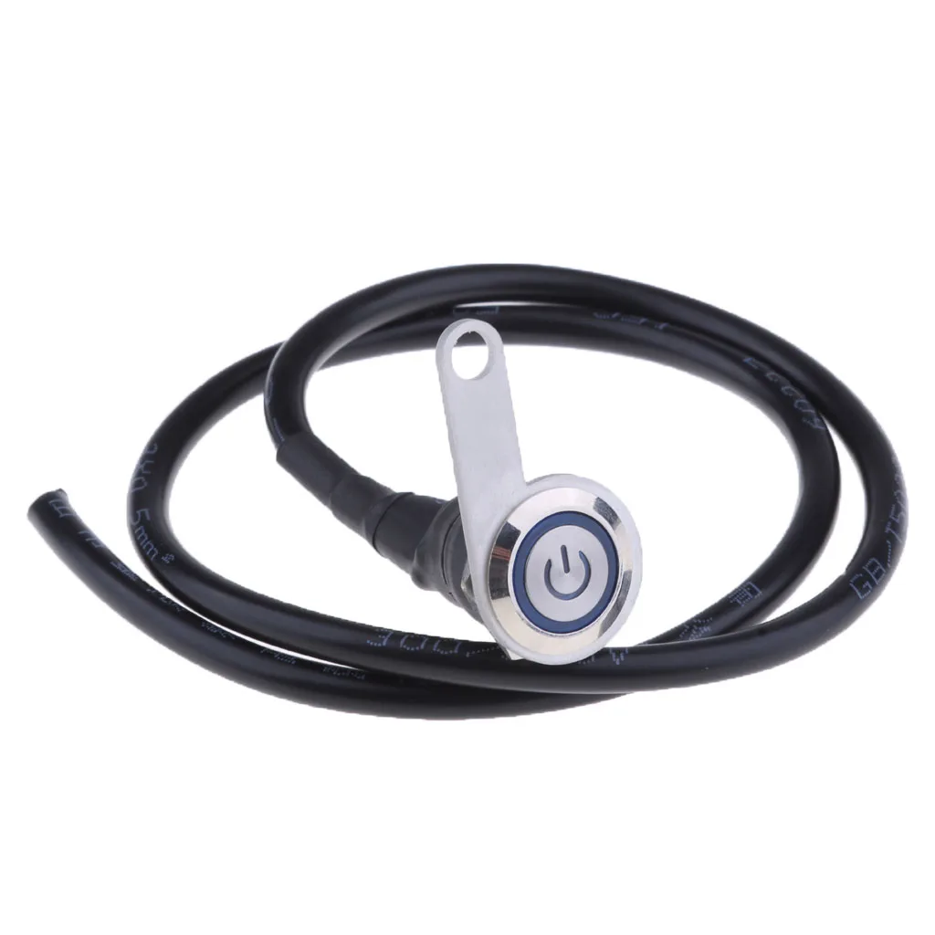 12V ATV Motorcycle LED Handlebar Headlight Foglight On Off Switch 3 Wires LED Push Button Waterproof Waterproof