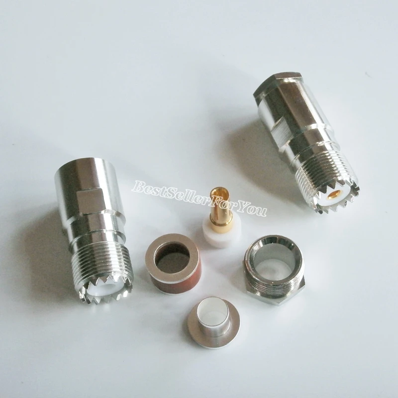 1 шт. СВЧ гнездо SO239 SO 239 зажим для RG8 RG213 RG165 LMR400 кабель RF разъем|clamp connector|clamps forclamping