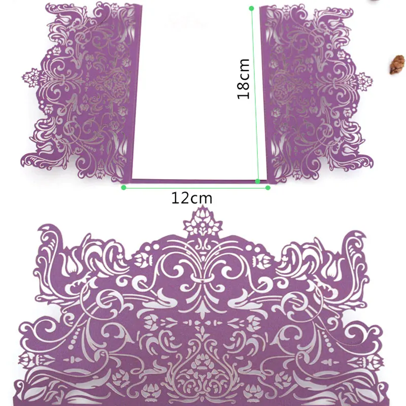 Новое Открытое Платье Нежный резной Романтическая Свадебная вечеринка пригласительные карточки для свадьбы/Бизнес/вечерние платье, платье на день рождения, 10 шт./компл. 5Z
