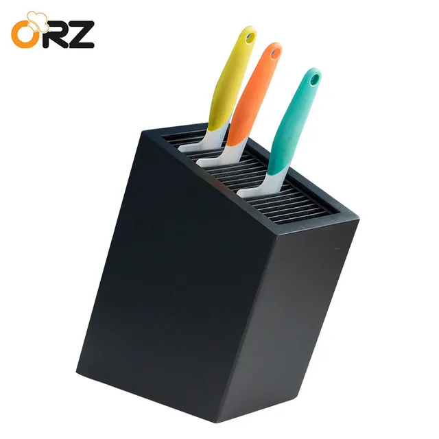 ORZ Universal Kitchen Knife Holder Knives Block Stand Black Knife