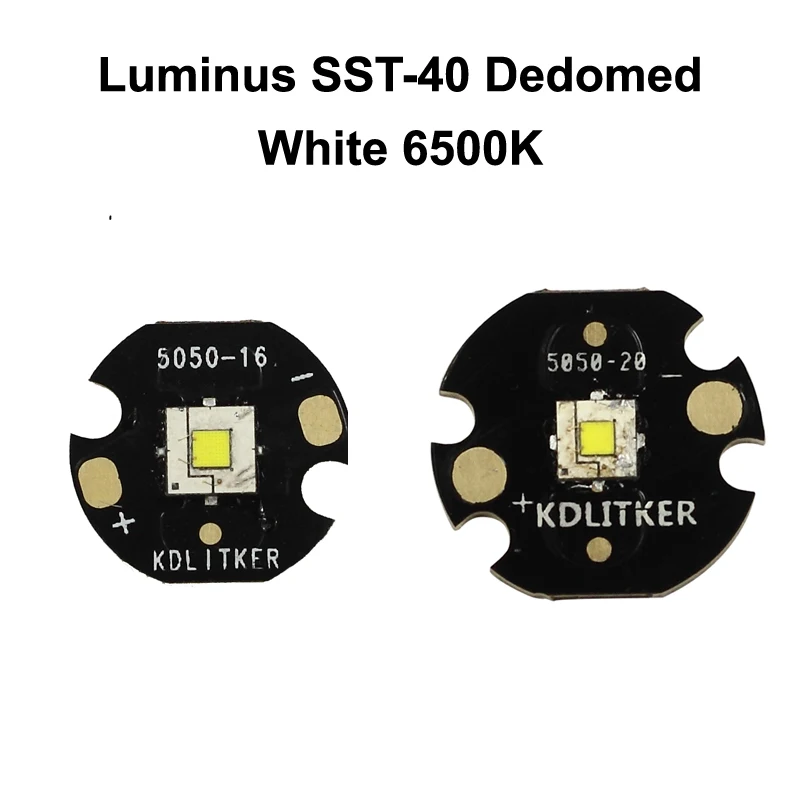 

Luminus SST-40 (De-domed) White 6500K LED Emitter With 16mm / 20mm DTP Copper MCPCB - 1 pc