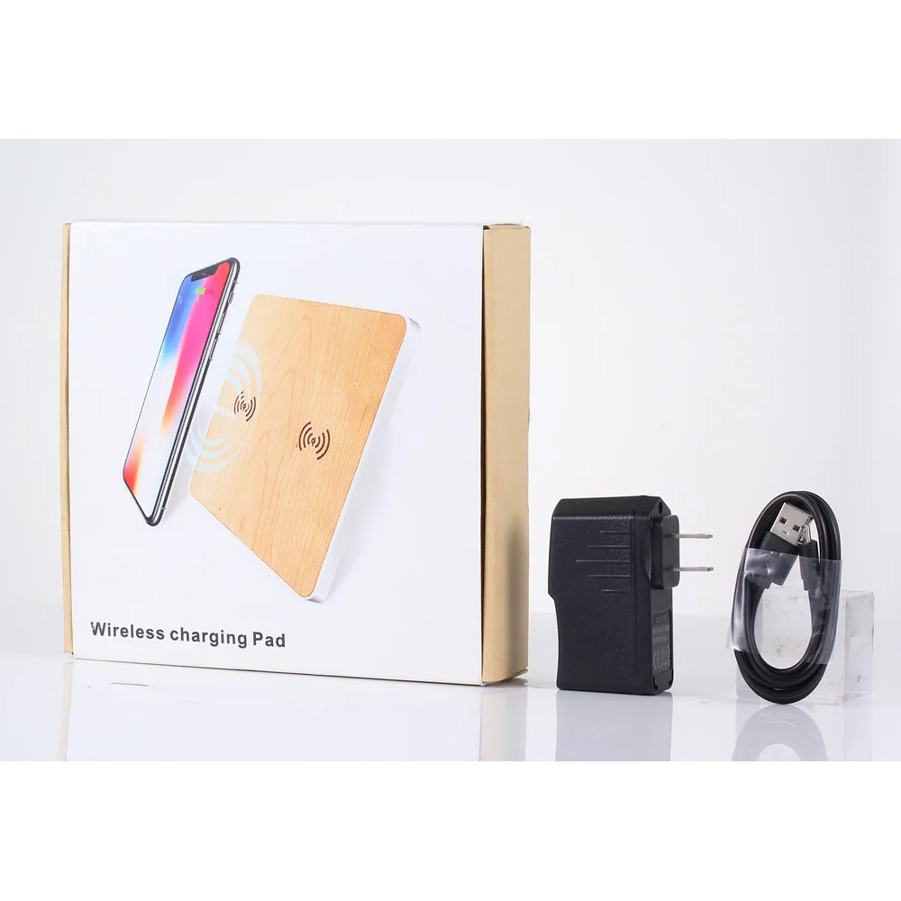 Qi Беспроводное зарядное устройство деревянное двойное зарядное устройство зарядный коврик для samsung Galaxy S7 S8 S9 Note8 для Iphone X 8 Plus Телефонные принадлежности