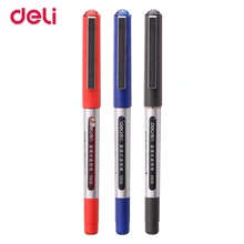 Deli 12pcs 0.5mm black blue red colored ink ballpoint gel pens for school office writing supplies visiable ink cute business pen Deli 12pcs 0.5mm black blue red colored ink ballpoint gel pens for school office writing supplies visiable ink cute business pen