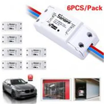 

6PCS Sonoff Wifi Remote Control Smart Light Switch Smart Home Automation/ Intelligent WiFi Center Smart Home Controls 10A