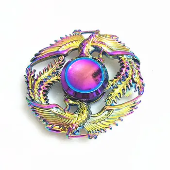 

Two phoenix high quality Fidget Spinner Metal Rainbow Dragon Hand Finger Spinners Autism ADHD Focus Anxiety Relief Stress